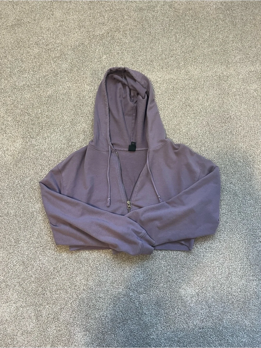 wild fable Cropped Lavender Zip Hoodie - Picture 2 of 3